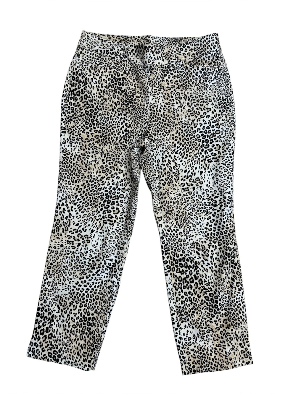 Chico’s Animal Print Pull On Stretchy Capri Pants Size 00 (Women’s 2)